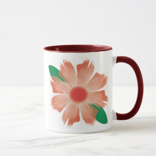 La flor se descolora taza de la escritura - flor y
