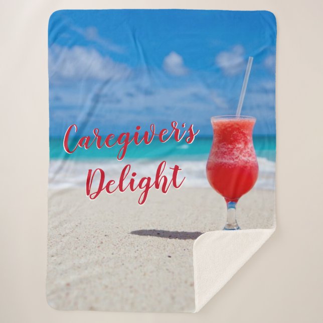 La florida manta Sherpa de Caregiver (Anverso)