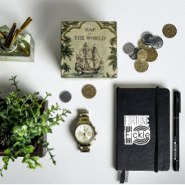 La fortuna es un pegatina negro blanco y motivador