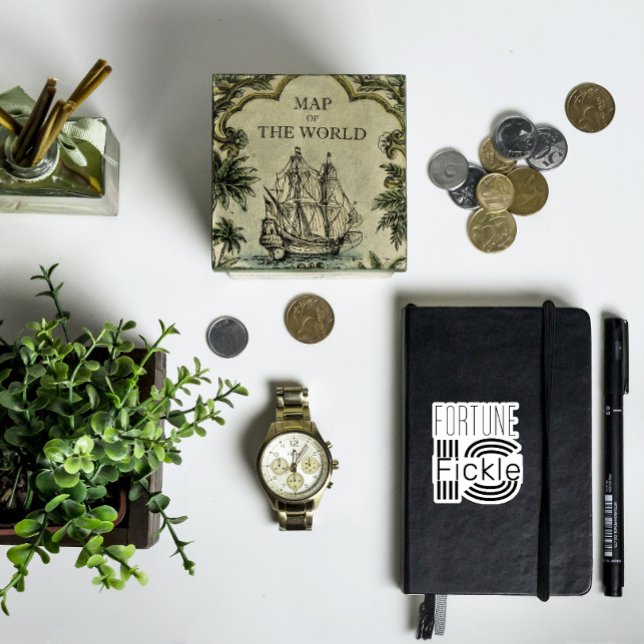 La fortuna es un pegatina negro blanco y motivador (Subido por el creador)