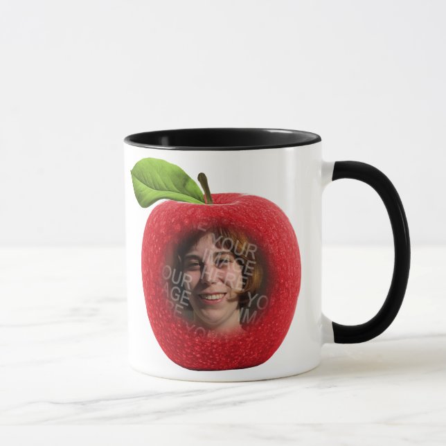 La foto de encargo Apple hace frente a la taza (Derecha)