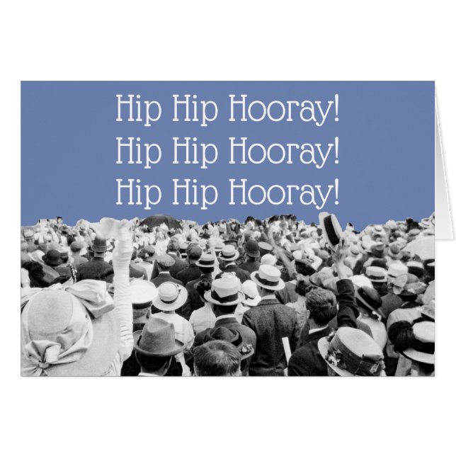 ¡LA FOTO DE LA MULTITUD DE 1910 HIP HIP HOORAY! (Anverso (Horizontal))