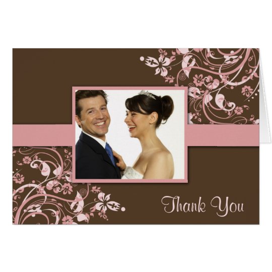 La foto del boda le agradece las tarjetas