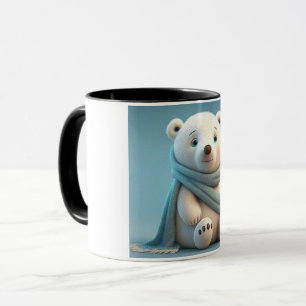 La foto del oso fue colocada en la taza del logoti