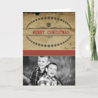 la foto del vintage carda la tarjeta de Navidad