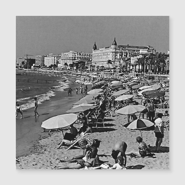 La Francia vintage Cannes la playa (Anverso)