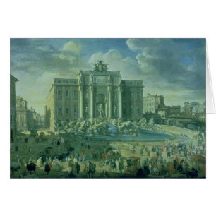 La fuente del Trevi en Roma, 1753-56