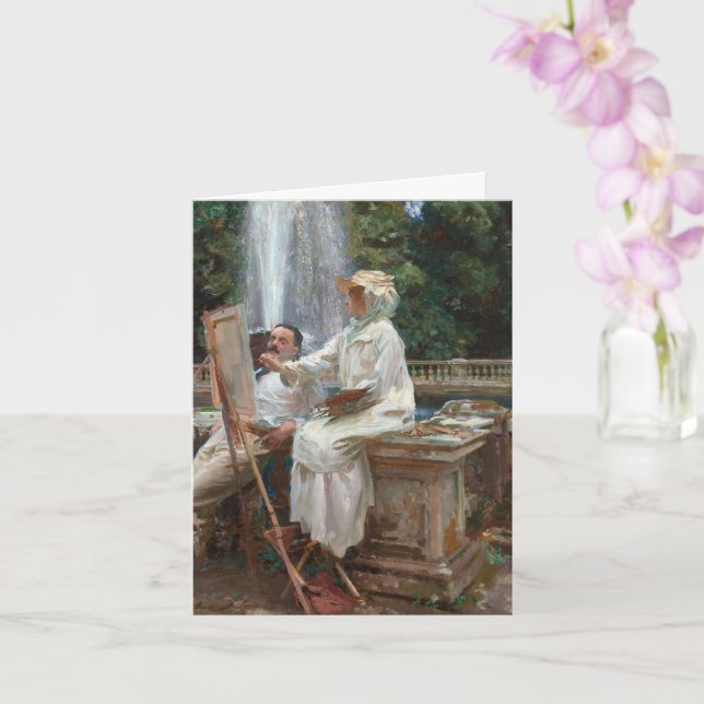 La Fuente, Tarjeta De Saludo Doble Villa Torlonia (Orquídea)