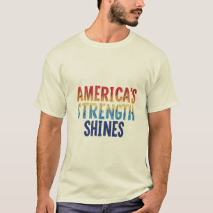 "La fuerza de Estados Unidos brilla - Camiseta Pat