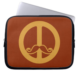 La funda de la laptop personalizado Peace Stache