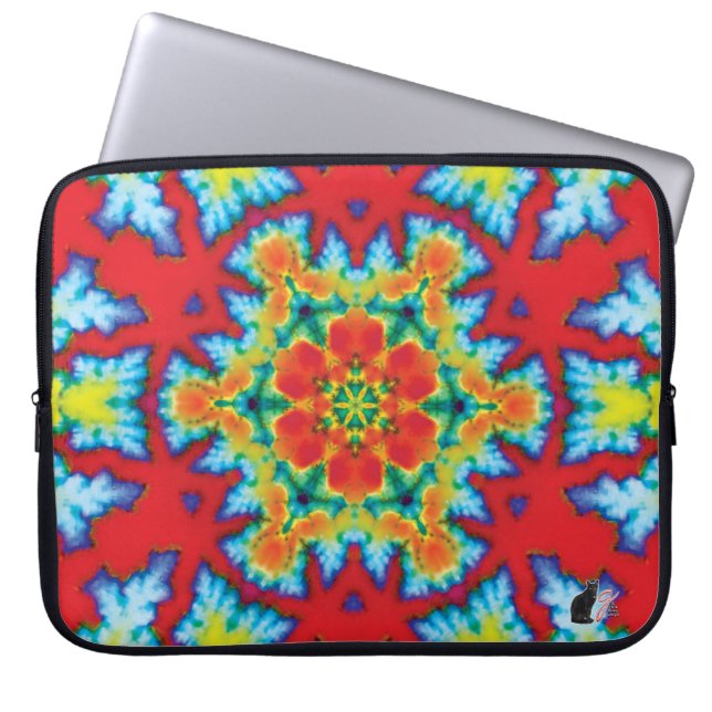 La funda para portátiles Rosey Kaleidoscope (Frente)