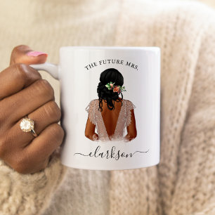 La futura Sra. Taza de café con foto personalizada