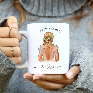 La futura Sra. Taza de café con foto personalizada