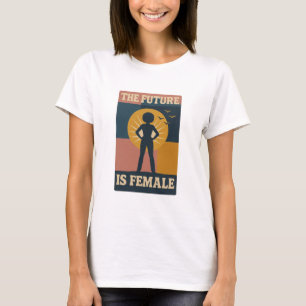 La Futuro Es Femenina Camiseta Retro Feminista Neg