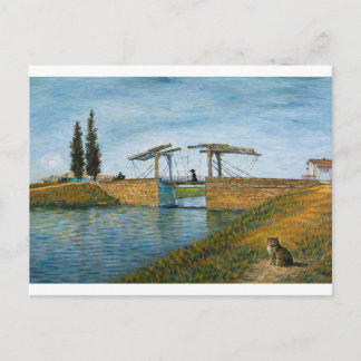 La gata en la postal del puente de Langlois