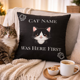 La Gata Estuvo Aquí Primero Almohada Personalizada