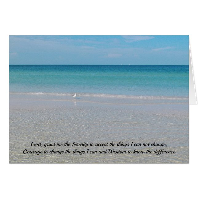 La gaviota marina de oración de la serenidad y la  (Anverso (Horizontal))