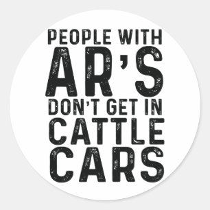 La gente con Ar no entra en el Pegatina de coches