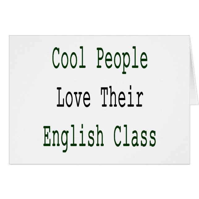 La gente fresca ama su clase de inglés (Anverso (Horizontal))