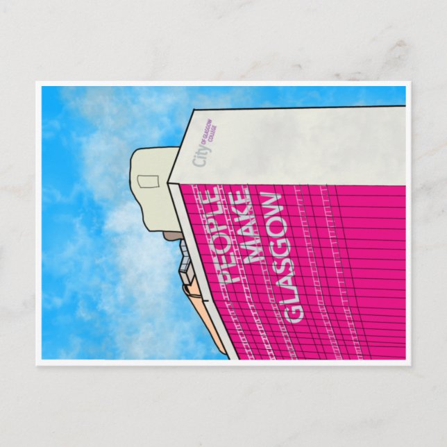 La gente hace una postal de Glasgow (Anverso)