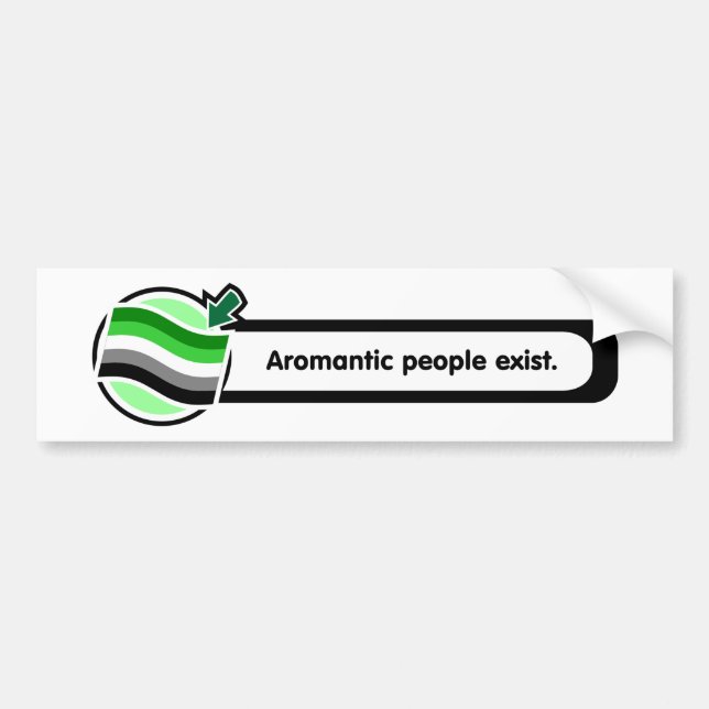 La gente móvil de Aromantic existe pegatina para (Frente)
