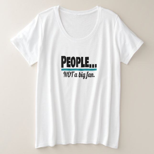 La gente no es un gran fan Chiste introvertido (Anverso del diseño)