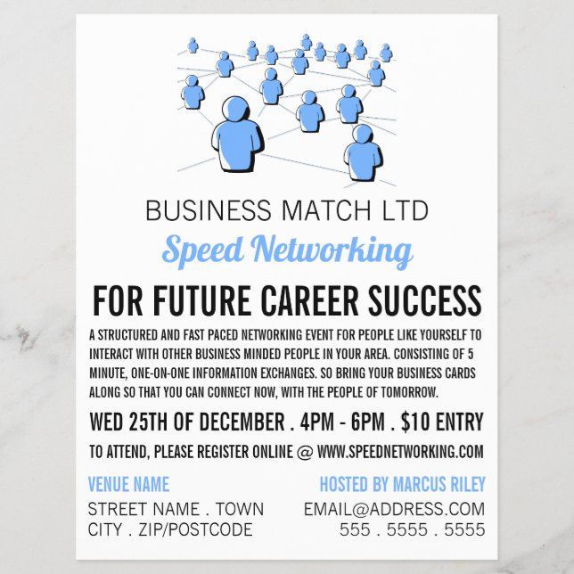 La gente se conecta, la publicidad de eventos de r (Frente)