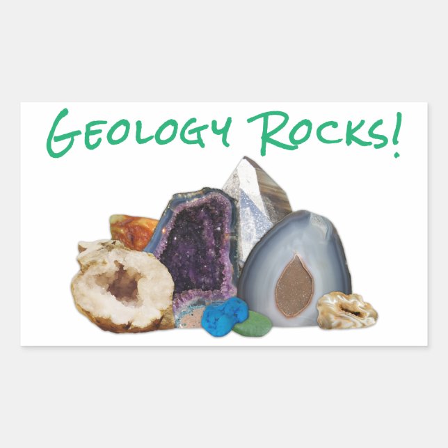 ¡La geología roca! Pegatinas (Anverso)