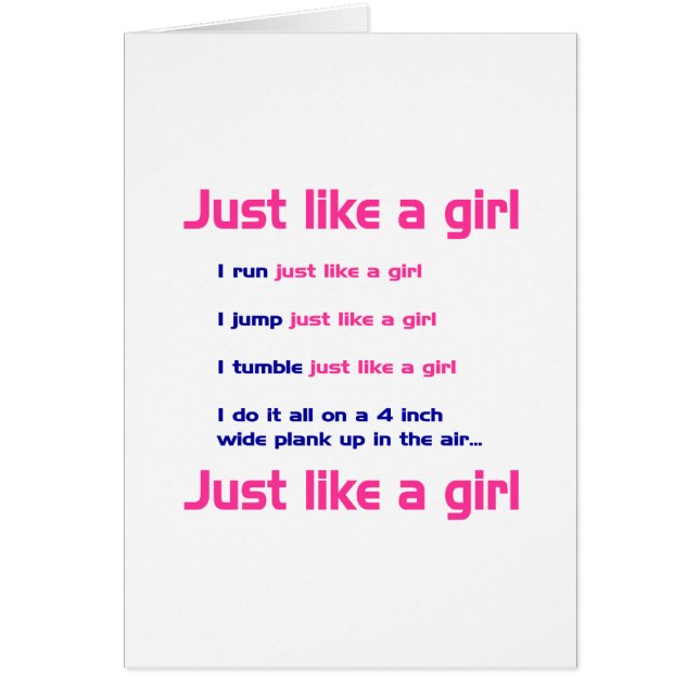 La gimnasia tiene gusto de un chica (Frente)