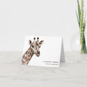 La Girafa moderna y personalizada Stationery dobla