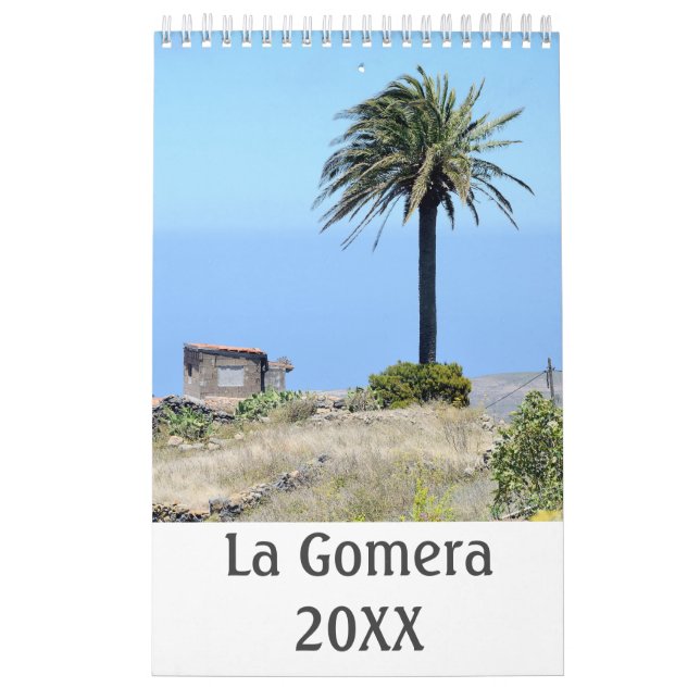 La Gomera, Islas Canarias calendario de 12 meses (Tapa)