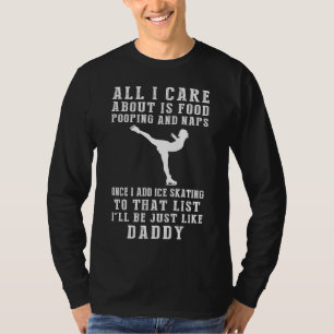 La graciosa camiseta de patinaje sobre hielo de pa