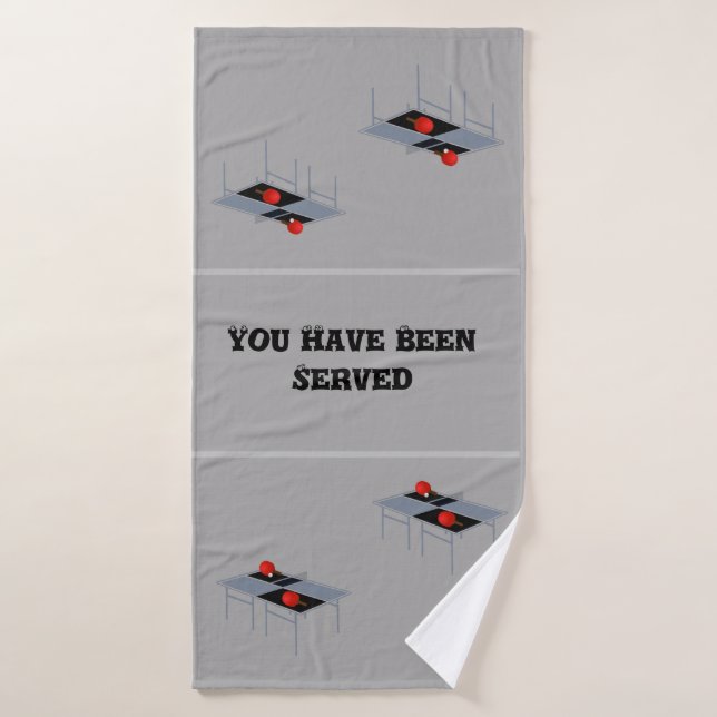 La Graciosa Mesa De Ping Pong Con Bats Y Ball, (Toalla de baño)