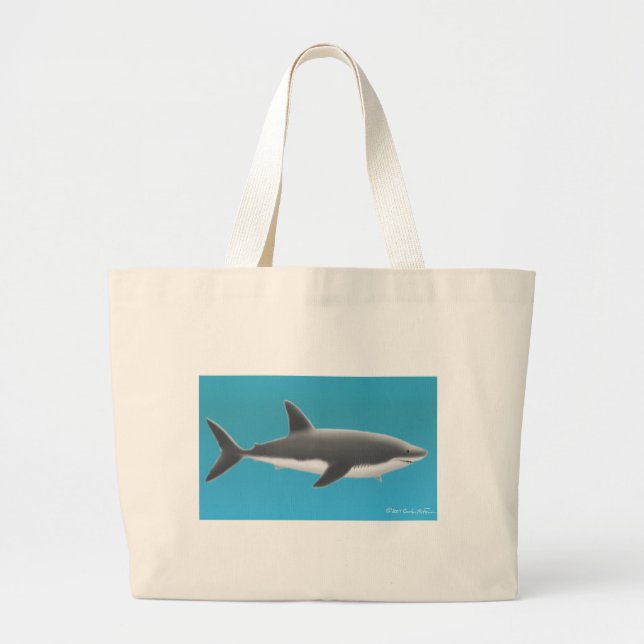 La gran bolsa de asas del tiburón blanco (Frente)