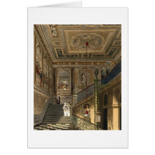 La gran escalera del Kensington Palace desde Pyne