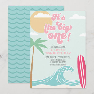 La Gran Fiesta Invitación de Cumpleaños Playa Rosa