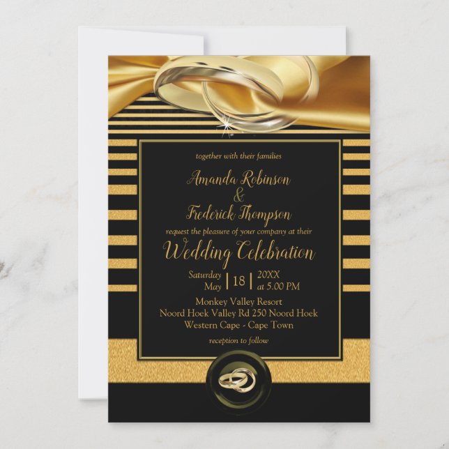 La gran invitación a la boda inspiradora de Gatsby (Anverso)