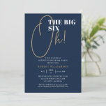 La gran invitación al cumpleaños azul de sorpresas<br><div class="desc">Blue The Big 60th Surprise Birthday Invitation Sus invitados sabrán que este será un fiesta especial con sólo mirar esta invitación! Este diseño presenta un fondo azul y una tipografía divertida.</div>