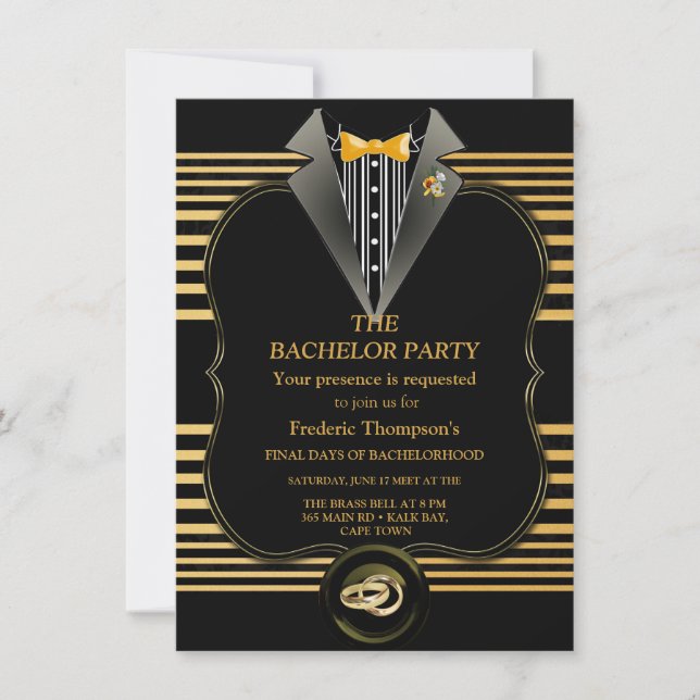 La gran invitación de Bachelor Gatsby (Anverso)