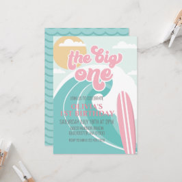 La Gran Invitación De Cumpleaños De Una Playa Rosa