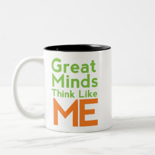 La gran mente piensa como mí la taza de café