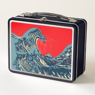 La gran ola de Hokusai con estilo artístico de esp