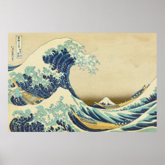 La Gran Ola Frente a la Costa de Kanagawa Póster