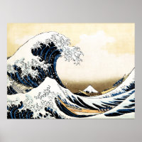 La Gran Ola Fuera de Kanagawa Hokusai, arte japoné