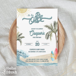 La Gran Ola Invitación de Cumpleaños de Surf