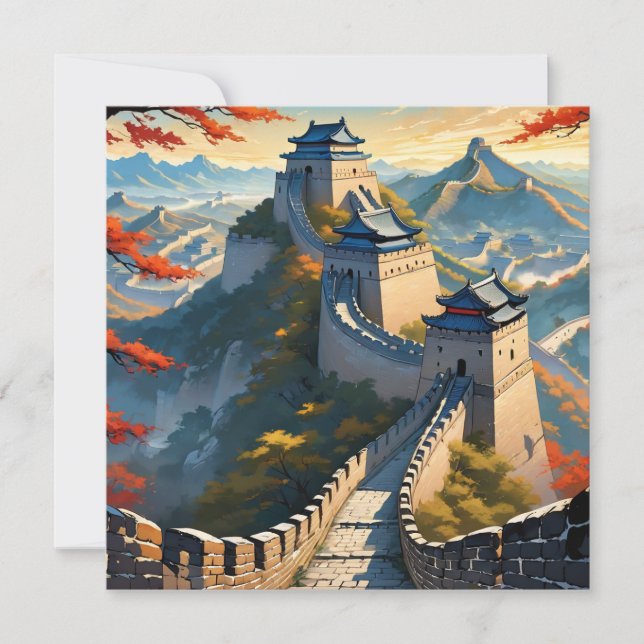 la gran pared de la carta de arte de china (Anverso)