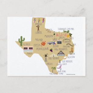 La gran postal del estado de Texas