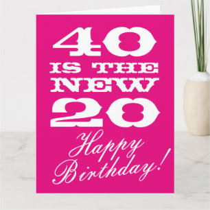 La gran tarjeta de cumpleaños 40 para las mujeres