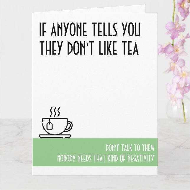 La gran tarjeta de cumpleaños verde de Tea Lover (Orquídea)