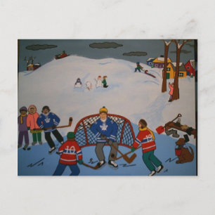 LA GRAN TARJETA POSTAL DE HOCKEY DE JUEGO
